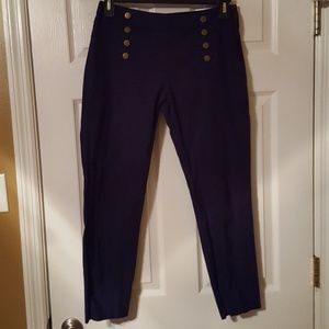 Vintage Cut High-Waisted Cotton Capris